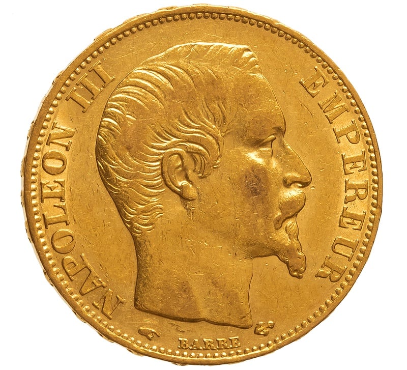 Valeur D'un Louis D'or Napoleon 20 Francs 1857 Achetez une pièce d'or de 20 Francs 1857 - Napoléon III tête nue A - À